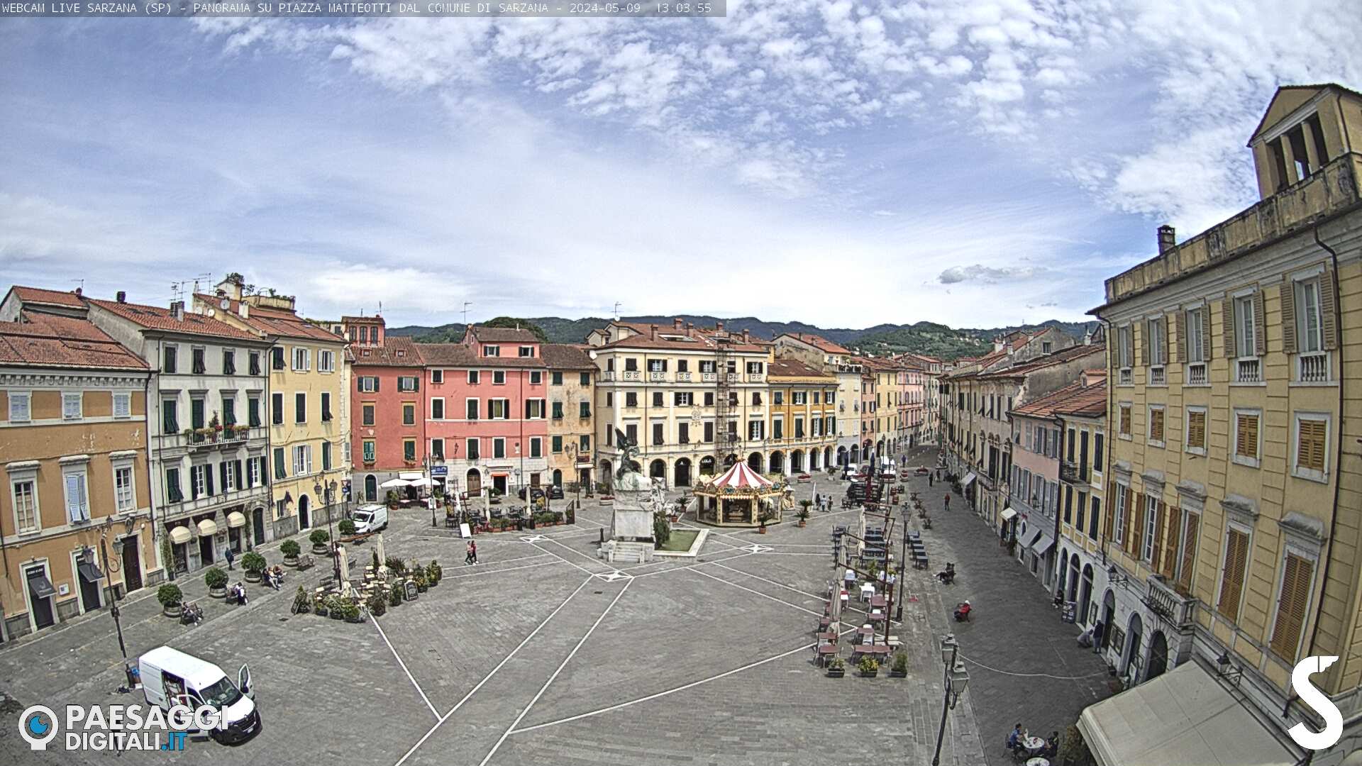 Webcam Sarzana, Piazza Matteotti - Paesaggi Digitali
